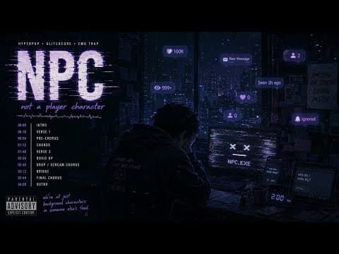 TENN || Ai music - NPC (Hyperpop + glitchcore + emo trap + TikTok cyber aesthetic)